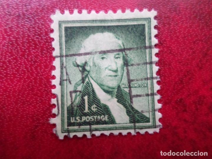 Sellos: -estados unidos, 1954, g. washington, Yvert 587