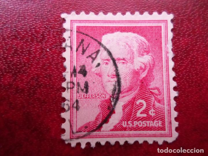 Sellos: -estados unidos, 1954, th. jefferson, Yvert 588