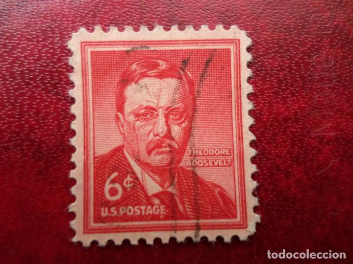 Sellos: -estados unidos, 1955, th. roosevelt, Yvert 600