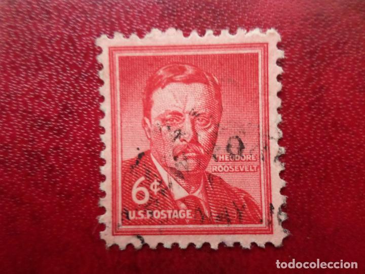 Sellos: -estados unidos, 1955, th. roosevelt, Yvert 600