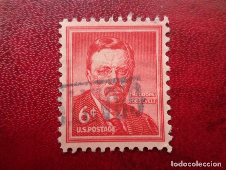 Sellos: -estados unidos, 1955, th. roosevelt, Yvert 600