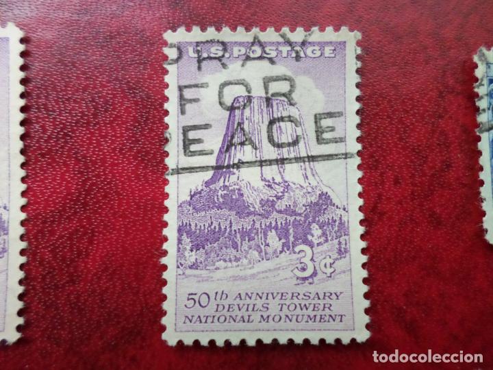 Timbres: -estados unidos, 1956, 50 aniv. designacion de devils tower como monumento nacional, Yvert 621