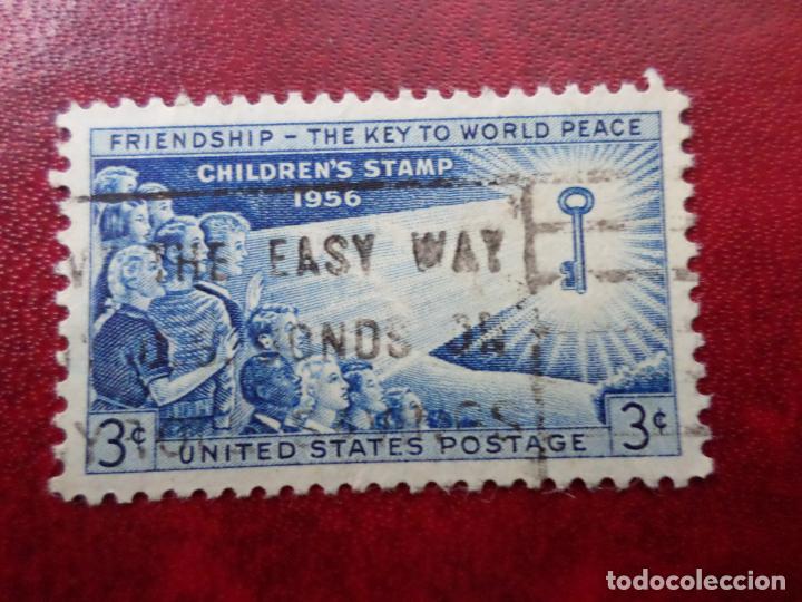 Timbres: -estados unidos, 1956, amistad, llave de la paz, Yvert 622