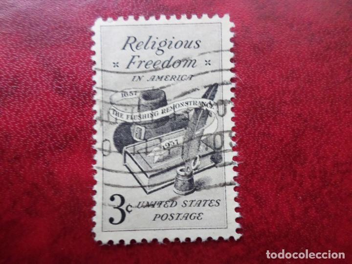 Sellos: -estados unidos, 1957, libertad religiosa, Yvert 635