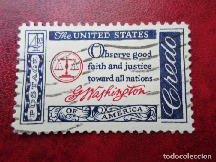 Francobolli: -estados unidos, 1960, credo americano, citas de americanos eminentes, Yvert 678
