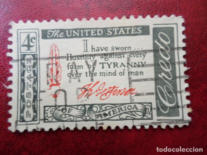 Francobolli: -estados unidos, 1960, credo americano, citas de americanos eminentes, Yvert 678B