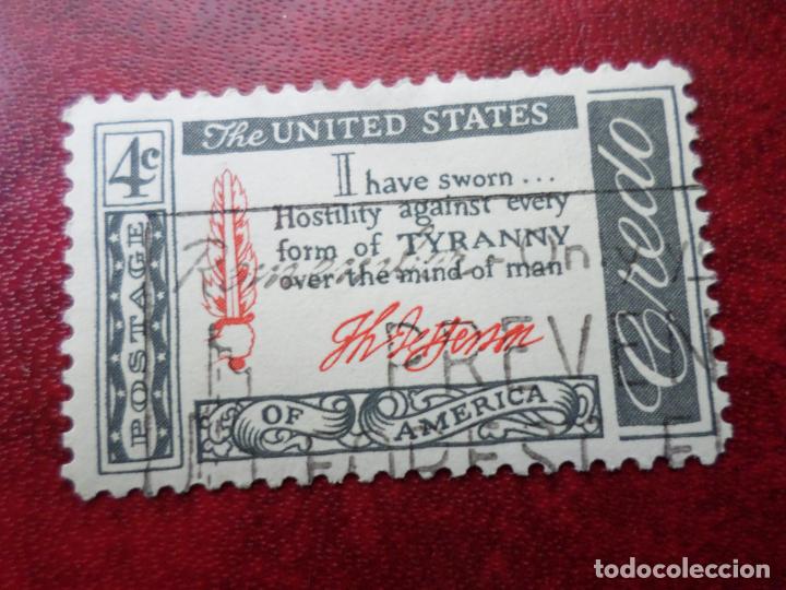 Francobolli: -estados unidos, 1960, credo americano, citas de americanos eminentes, Yvert 678B