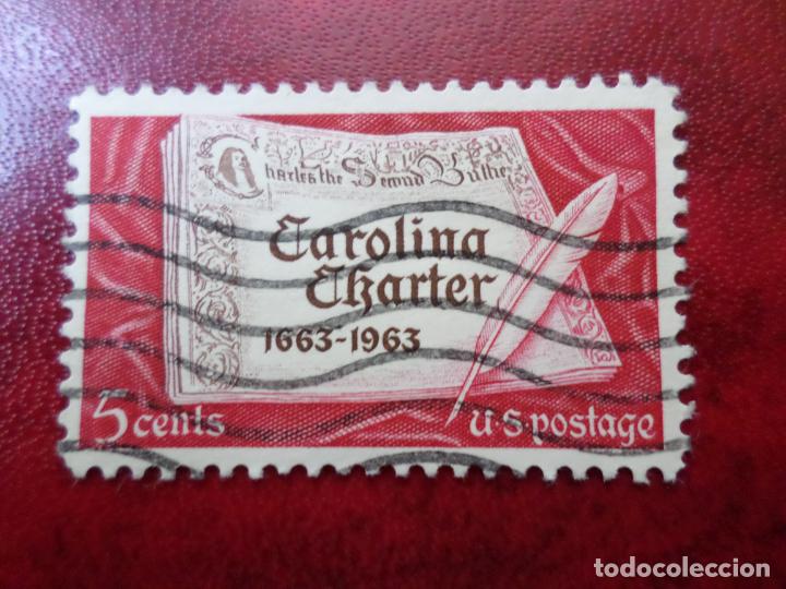 Briefmarken: -estados unidos, 1963, tricentenario declaracion de carolina, Yvert 744