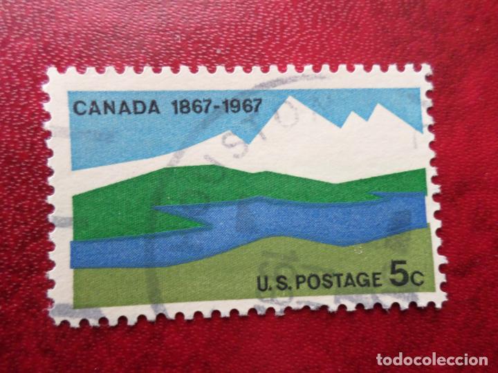 Stamps: -estados unidos, 1967, centenario de la confederacion canadiense, Yvert 827