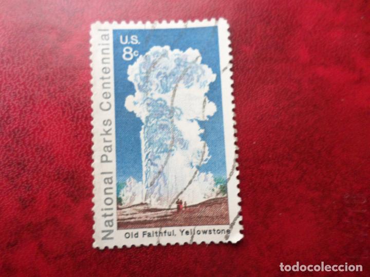Stamps: -estados unidos, 1972, centenario de los parques nacionales, yellowstone, Yvert 946