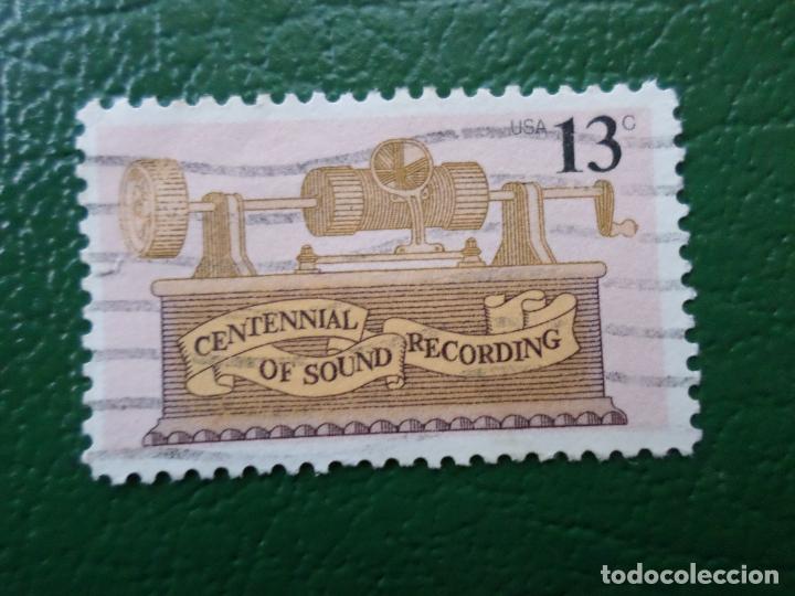 Stamps: -estados unidos, 1977, centenario invencion del fonografo, Yvert 1151