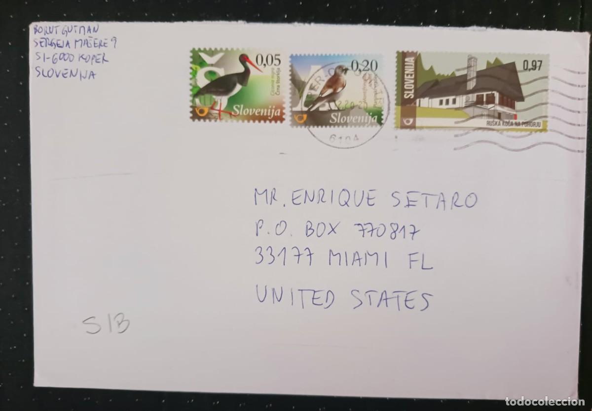 Francobolli: J) 1920 SLOVENIA, HOUSE, BIRD, MULTIPLE STAMPS, AIRMAIL, CIRCULATED COVER, FROM SLOVENIA TO USA