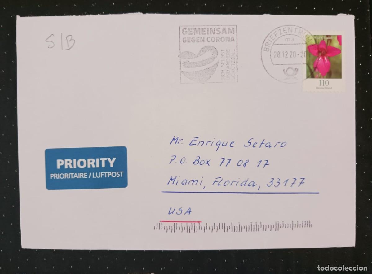 Francobolli: J) 1920 SLOVENIA, FLOWER, AIRMAIL, CIRCULATED COVER, FROM SLOVENIA TO MIAMI