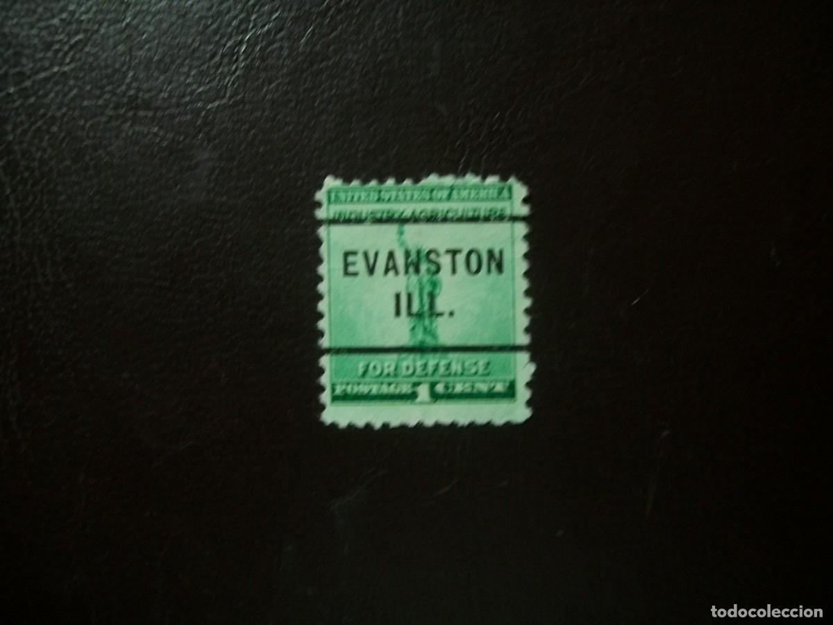 Briefmarken: /23.10/-ESTADOS UNIDOS-1 C. PRE MATASELLADO-EVANSTON / ILLINOIS