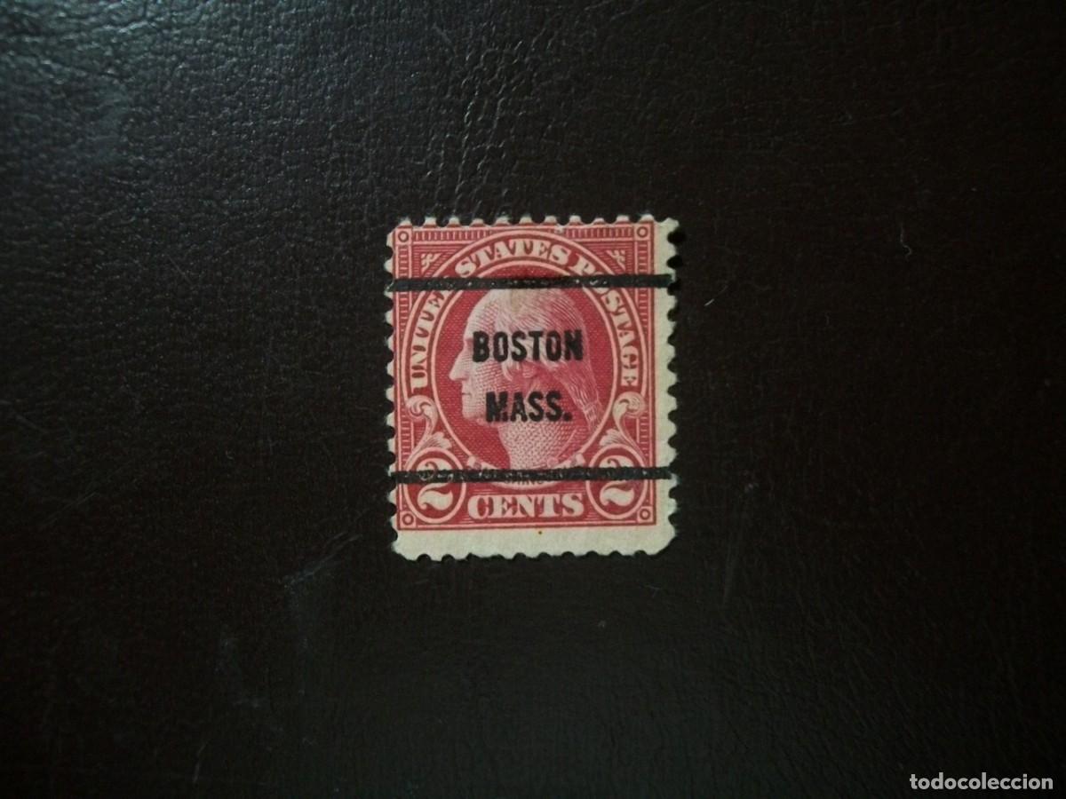 Briefmarken: /23.10/-ESTADOS UNIDOS-2 C. PRE MATASELLADO-BOSTON / ILLINOIS