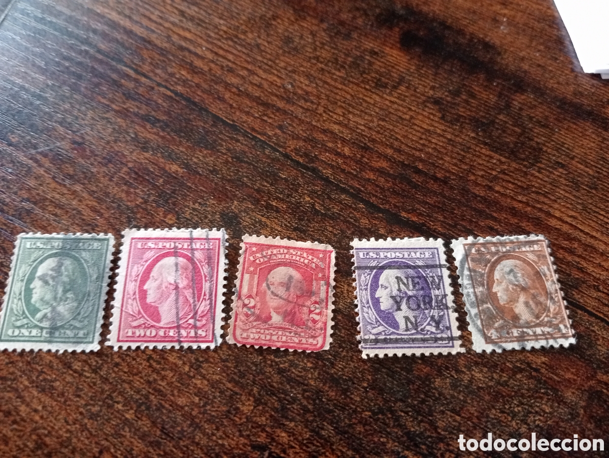 Stamps: 5 antiguos sellos americanos Us postage a&ntilde;os 20