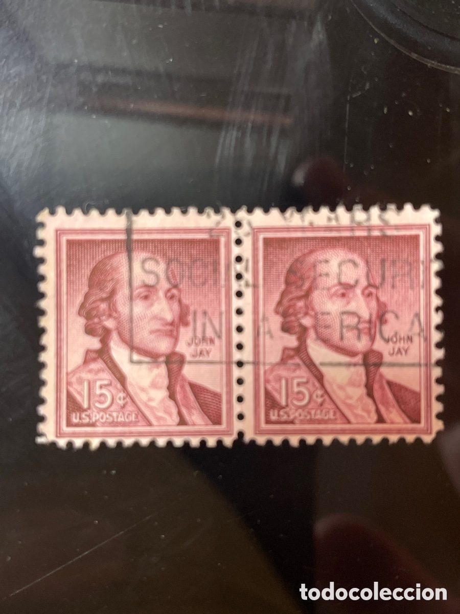 Francobolli: SELLO ESTADOS UNIDOS EEUU USA JOHN JAY 15 CENTAVOS