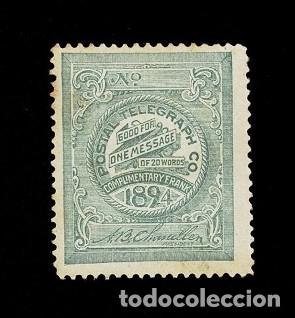 Briefmarken: CL7-6 POSTAL TELEGRAPH CABLE COMPANY A&ntilde;o 1894 ComplImentary Frank GOOD FOR ONE MESSAGE DE 20 WORDS
