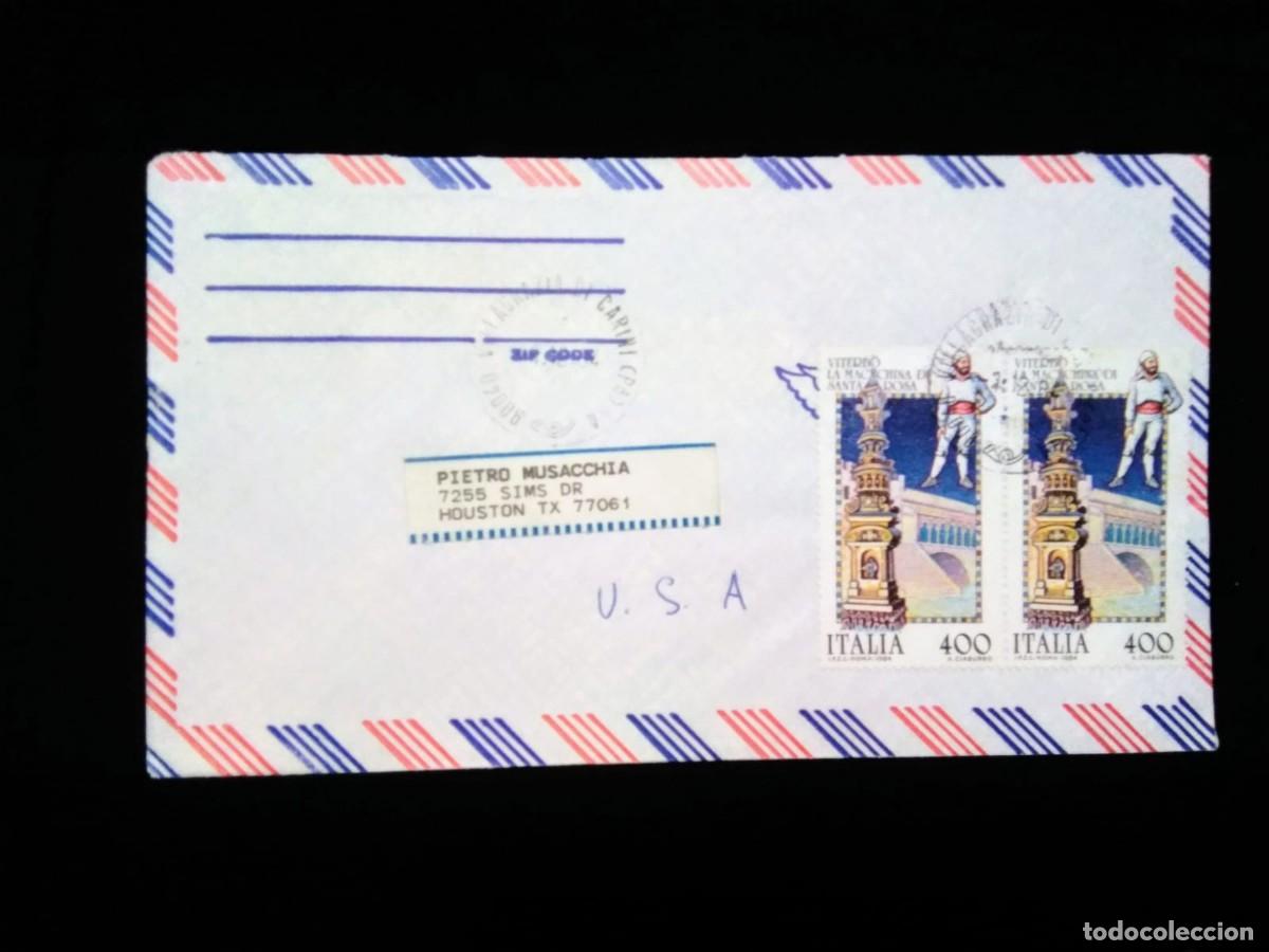 Stamps: J) 1984 ITALY, BRINGE, AIRMAIL, CIRCULATED COVER, FROM ITALY TO HOUSTON, XF