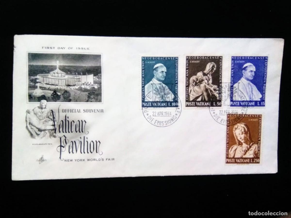 Stamps: J) 1964 VATICAN CITY, VATICAN PAVILION, MULTIPLE STAMPS, FDC