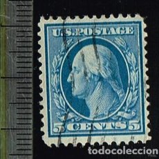 Sellos: 1917/19 SELLO ESTADOS UNIDOS GEORGE WASHINGTON 5 CENTS AZUL OSCURO / DARK BLUE MATASELLADO REF. 40