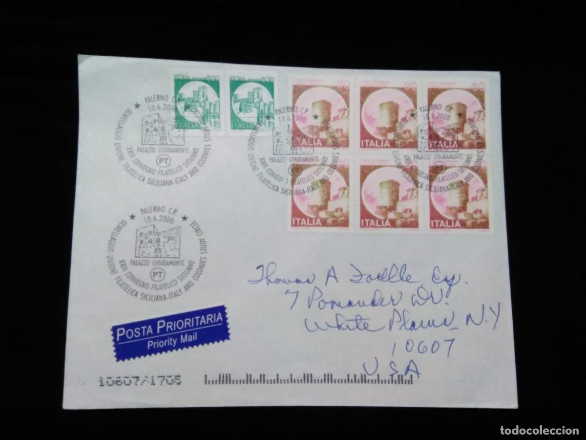 Francobolli: J) 2000 ITALY, XXII PHILATELIC CONGRESS, EDIFICES, MULTIPLE STAMPS, AIRMAIL, CIRCULATED COVERM FROM
