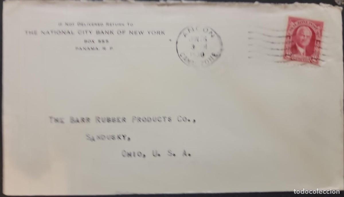 Timbres: SB) CANAL ZONE, MAJ. GENERAL GEORGE WASHINGTON GOETHALS, ANCON, FROM NATIONAL CITY BANK OF NEW YORK,