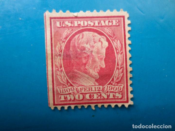 Sellos: -estados unidos, 1909, centenario nacimiento de lincoln, Yvert 179