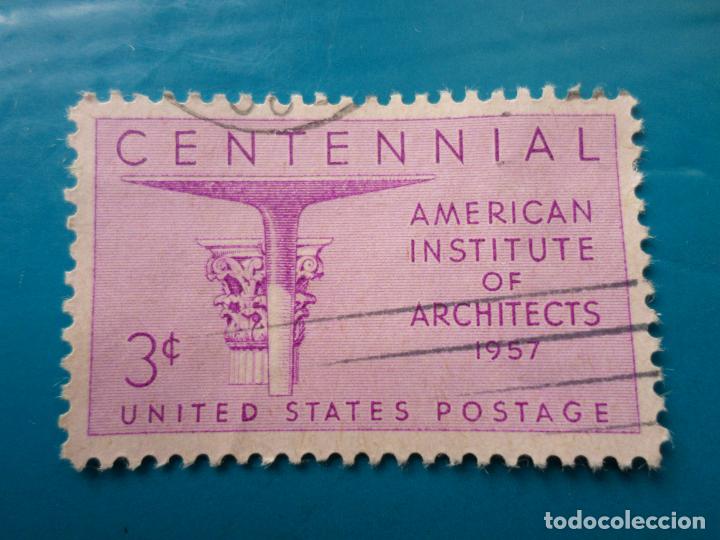 Selos: -estados unidos, 1957, centenario instituto americano de arquitectos, Yvert 626