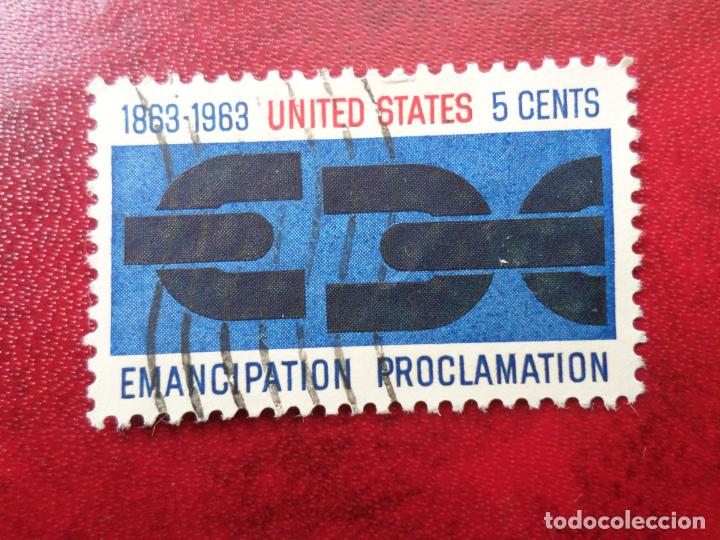 Selos: -estados unidos, 1963, centenario abolici&oacute;n de la esclavitud, Yvert 748