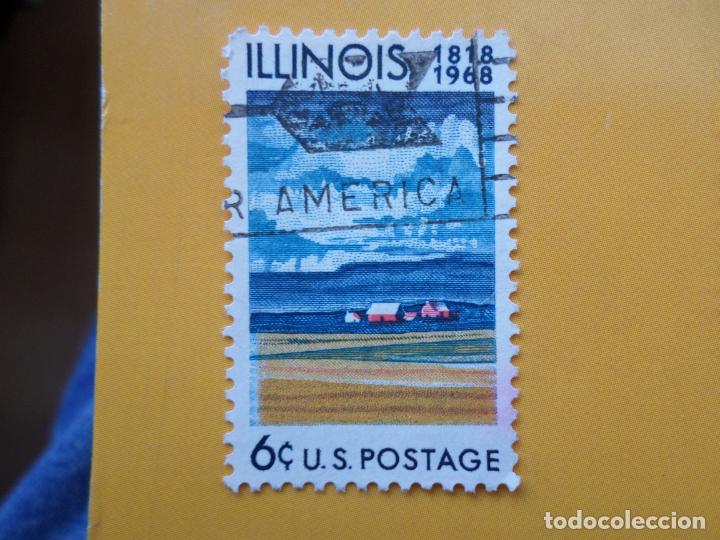 Timbres: -estados unidos, 1968, 150 aniversario estado de illinois, Yvert 843