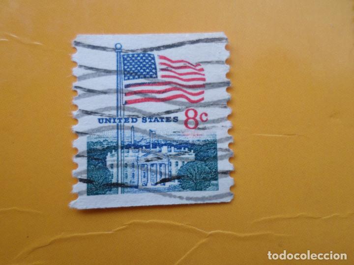Timbres: -estados unidos, 1971, bandera y casa blanca, Yvert 923