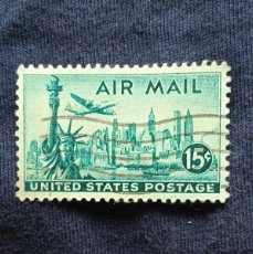 Sellos: UNITED STATES 15 C. AIR MAILAÑO 1947.. Lote 400801024