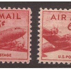 Sellos: USA 1949 U.S. POSTAGE AIRMAIL MNH** 2 STAMPS** SUPERB. Lote 400968389