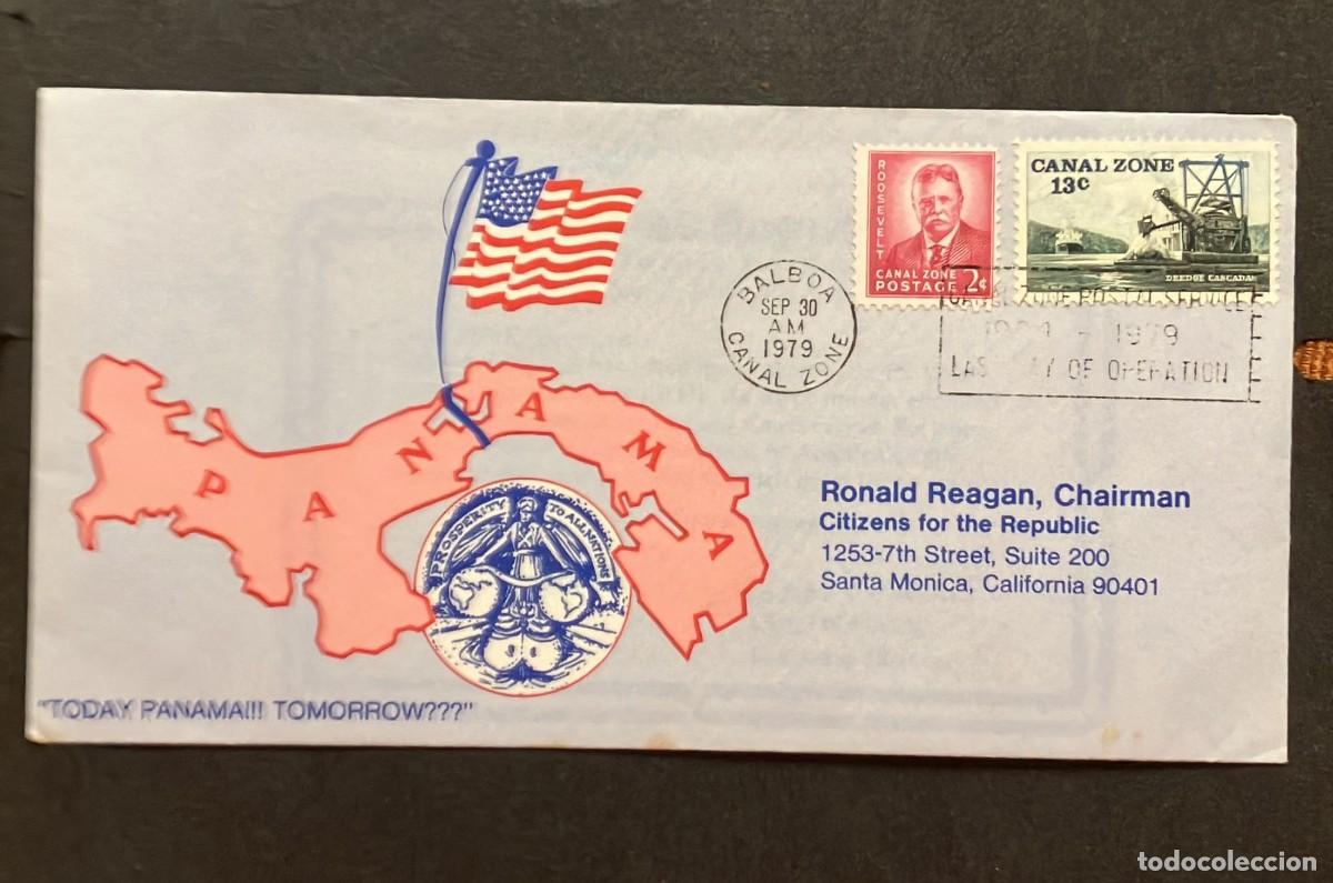 Timbres: O) 1979 CANAL ZONE, THEODORE ROOSEVELT, DREDGE CASCADAS, FROM BALBOA TO&nbsp; USA