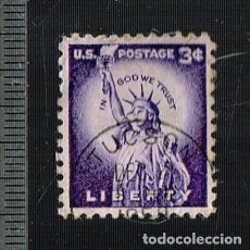 Sellos: 1956 STAMP SELLO MORADO PURPLE LIBERTY U.S. POSTAGE 3 CENTS. ESTADOS UNIDOS U.S.A. REF.122