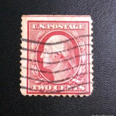 Sellos: RARE STAMP OF GEORGE WASHINGTON - 2 CENTS. 1908-09. CONDITION AS SEEN IN THE PICTURE.