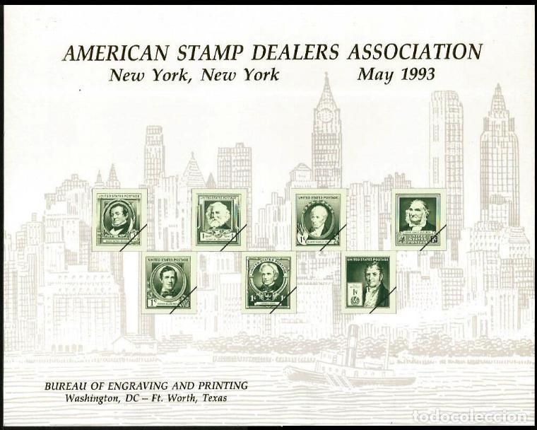 Sellos: USA 1993 BUREAU OF ENGRAVING - AMERICANOS FAMOSOS