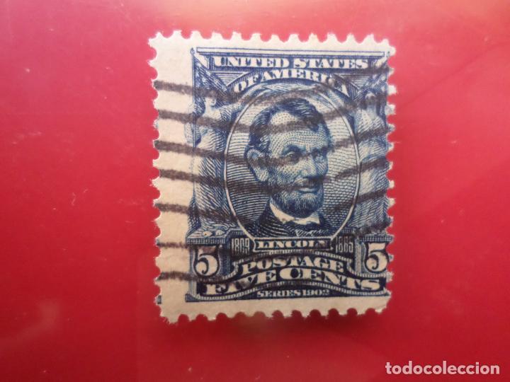 Sellos: +estados unidos, 1902, a. lincoln, Yvert 148