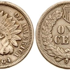 Sellos: USA. CÉNTIMO DE 1864 ”INDIAN HEAD CENT”. VF+