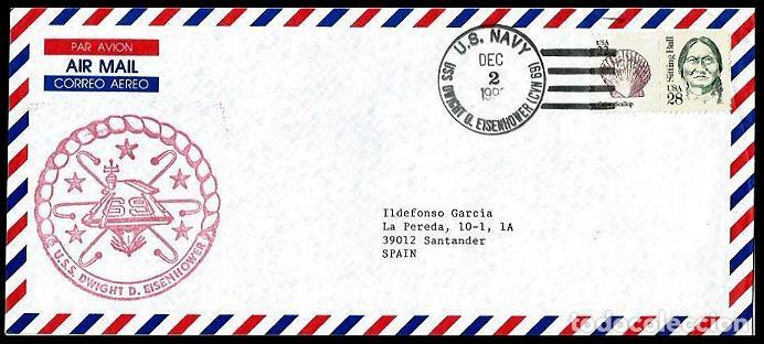 Sellos: USA 1993 PORTAAVIONES NUCLEAR USS DWIGHT D. EISENHOWER