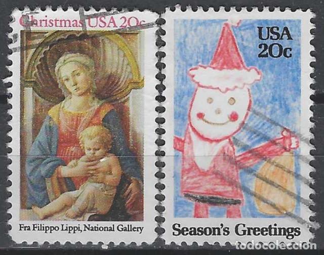 Sellos: ESTADOS UNIDOS 1984 - NAVIDAD, S.COMPLETA - USADOS