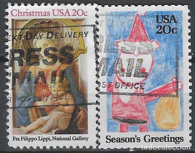 Sellos: ESTADOS UNIDOS 1984 - NAVIDAD, S.COMPLETA - USADOS