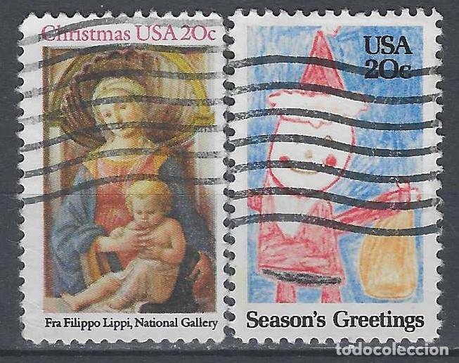 Sellos: ESTADOS UNIDOS 1984 - NAVIDAD, S.COMPLETA - USADOS