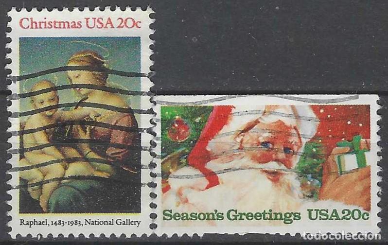 Sellos: ESTADOS UNIDOS 1983 - NAVIDAD, S.COMPLETA - USADOS