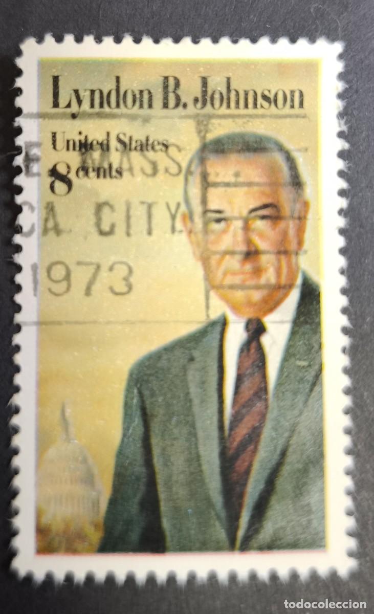 Sellos: Sello Estados Unidos U.S.A.1973,Lyndon B. Johnson (1908-1973), 8 &cent; Michel US 1118
