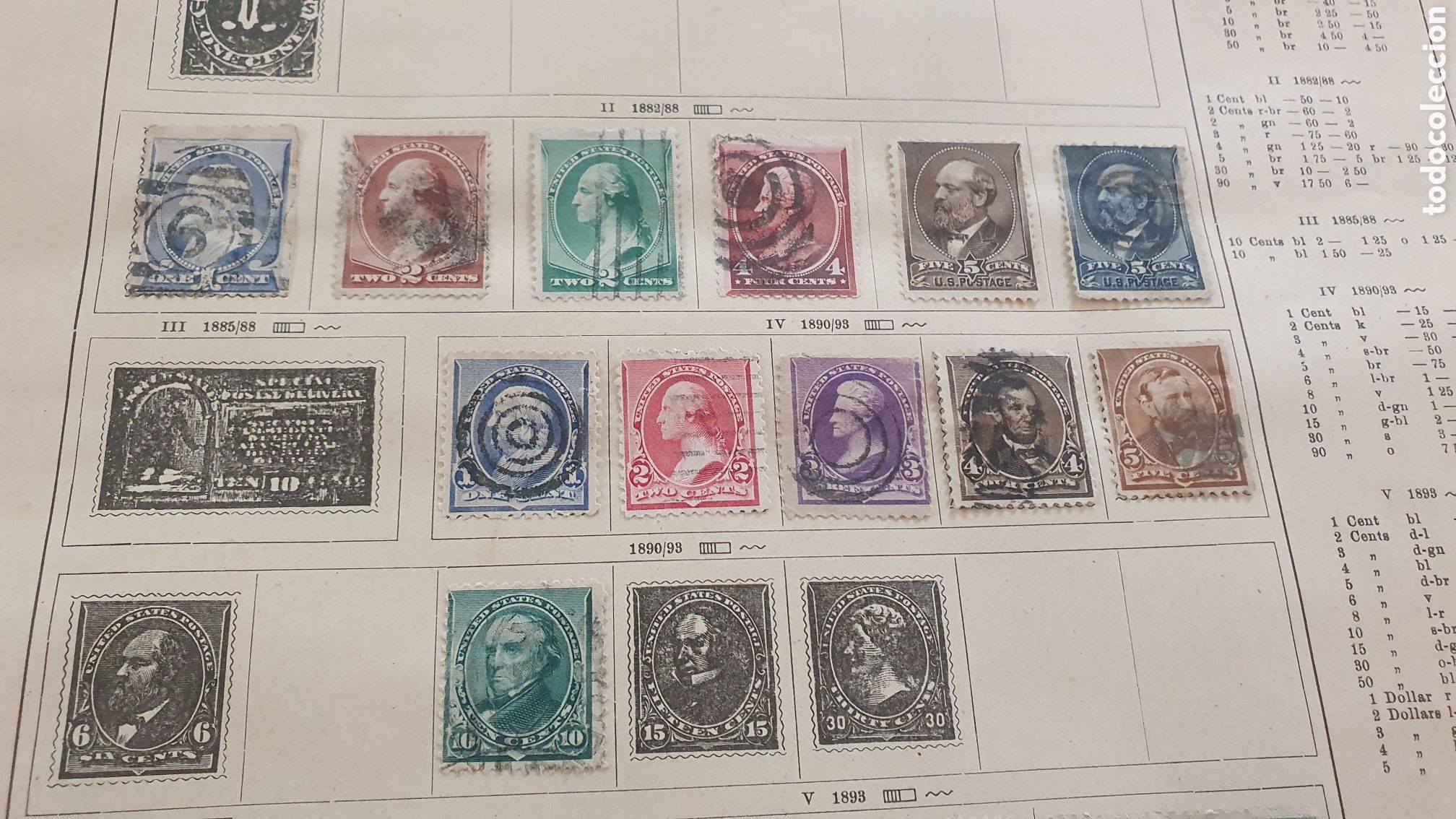 Sellos: 12 sellos usa 1880-1883-1890-93