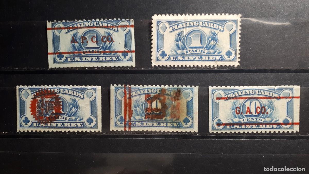 Sellos: ESTADOS UNIDOS. A&Ntilde;O 1940 y posterior. &deg; FISCAL. PLAYING CARDS