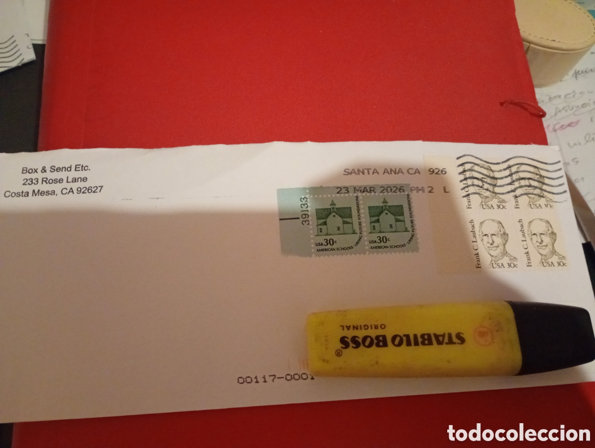 Sellos: Sobre franqueado Estados Unidos