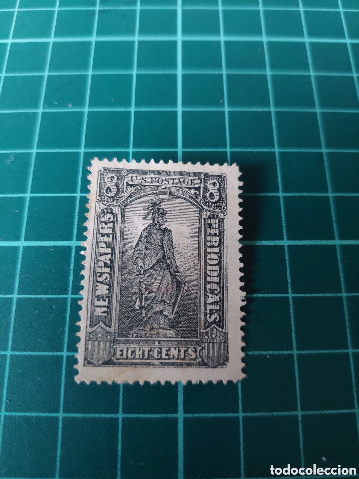 Sellos: ESTADOS UNIDOS 1875 PERI&Oacute;DICOS ELCHT 8 CENTS CHARNELA